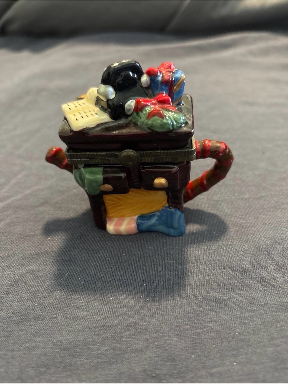 Whimsical Suitcase Trinket Box with Gifts